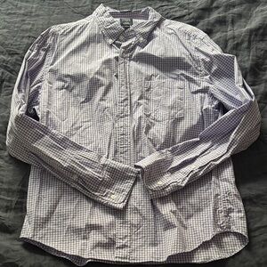 J. Crew Lavender Checkered Button Down Shirt